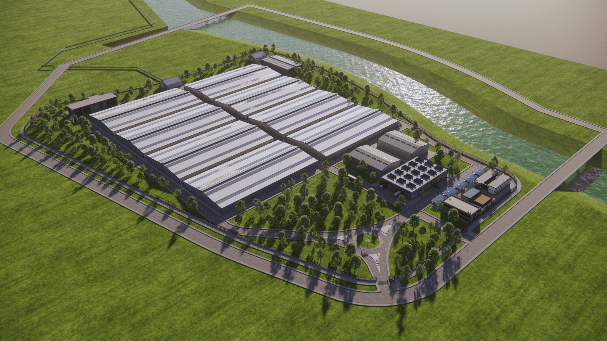 Shrimp farm aerial view — smart aquaculture technology by Aqua Development